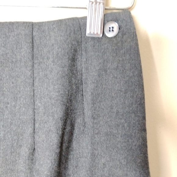 Vintage Wool Wrap Skirt 4 Gray Classic Preppy Academia Holiday Timeless Talbots - Picture 3 of 8